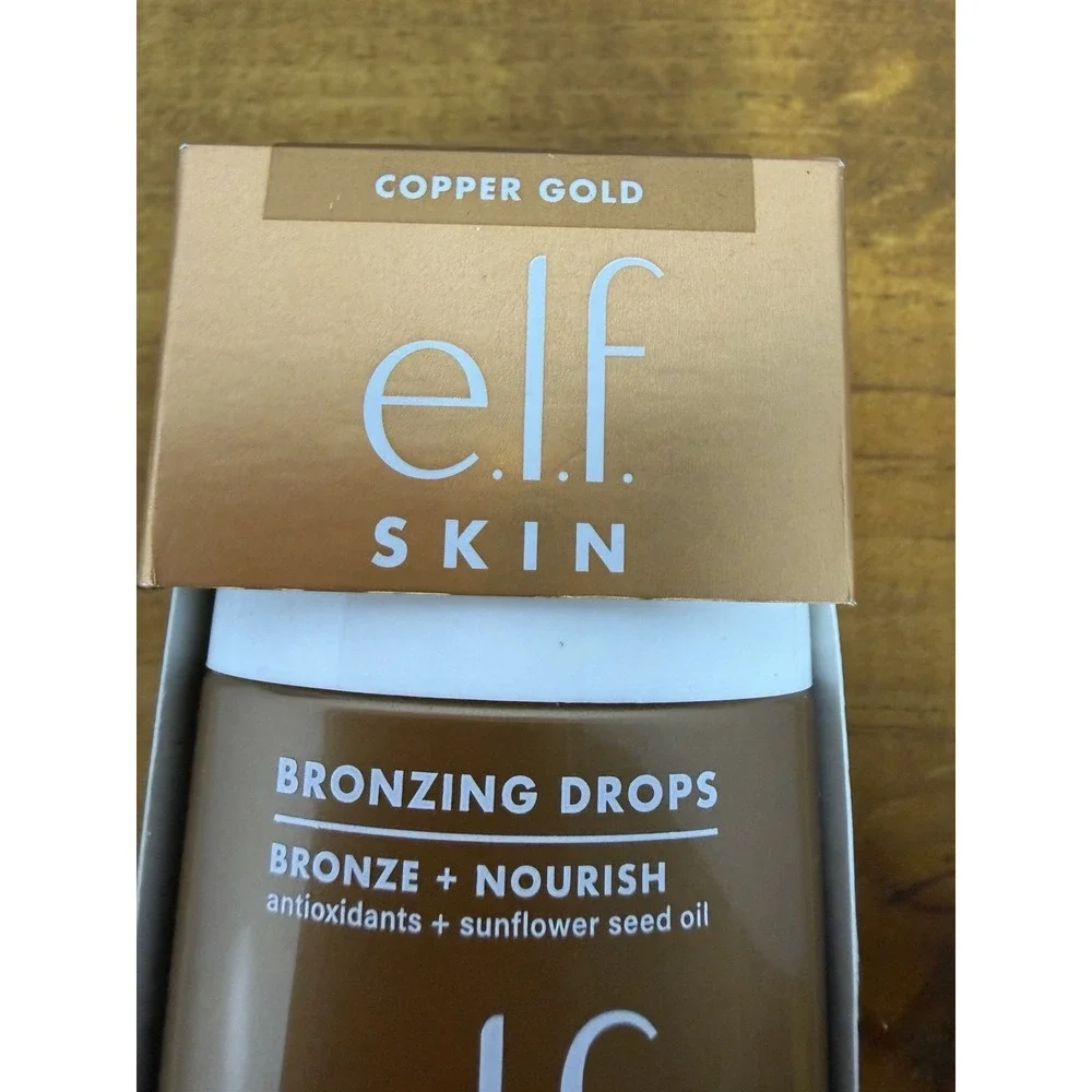 e.l.f. SKIN Bronzing Drops Copper Gold Bronze 3 1 fl oz 30mL New In Box